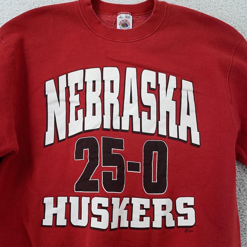 Vintage Nebraska Cornhuskers Sweater Mens S/M NCAA Football Champs 90s
